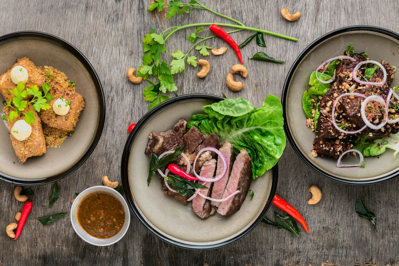 Thai beef salad with lime and chilli